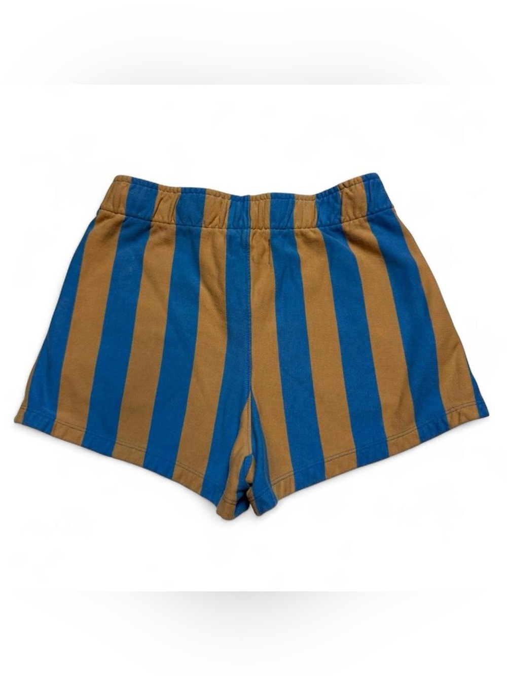 Madewell MWL Striped Pull-On Shorts Blue & Tan Womens Size XS High Rise - Picture 3 of 8